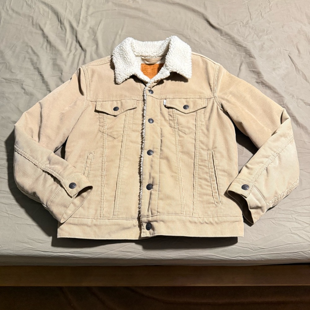 Vintage Levi’s White Tab Sherpa Lined Denim Trucker Jacket